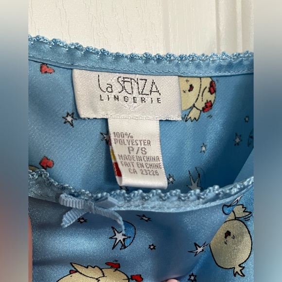 La Senza VINTAGE Satin slip chick print pajamas size small - Picture 4 of 9